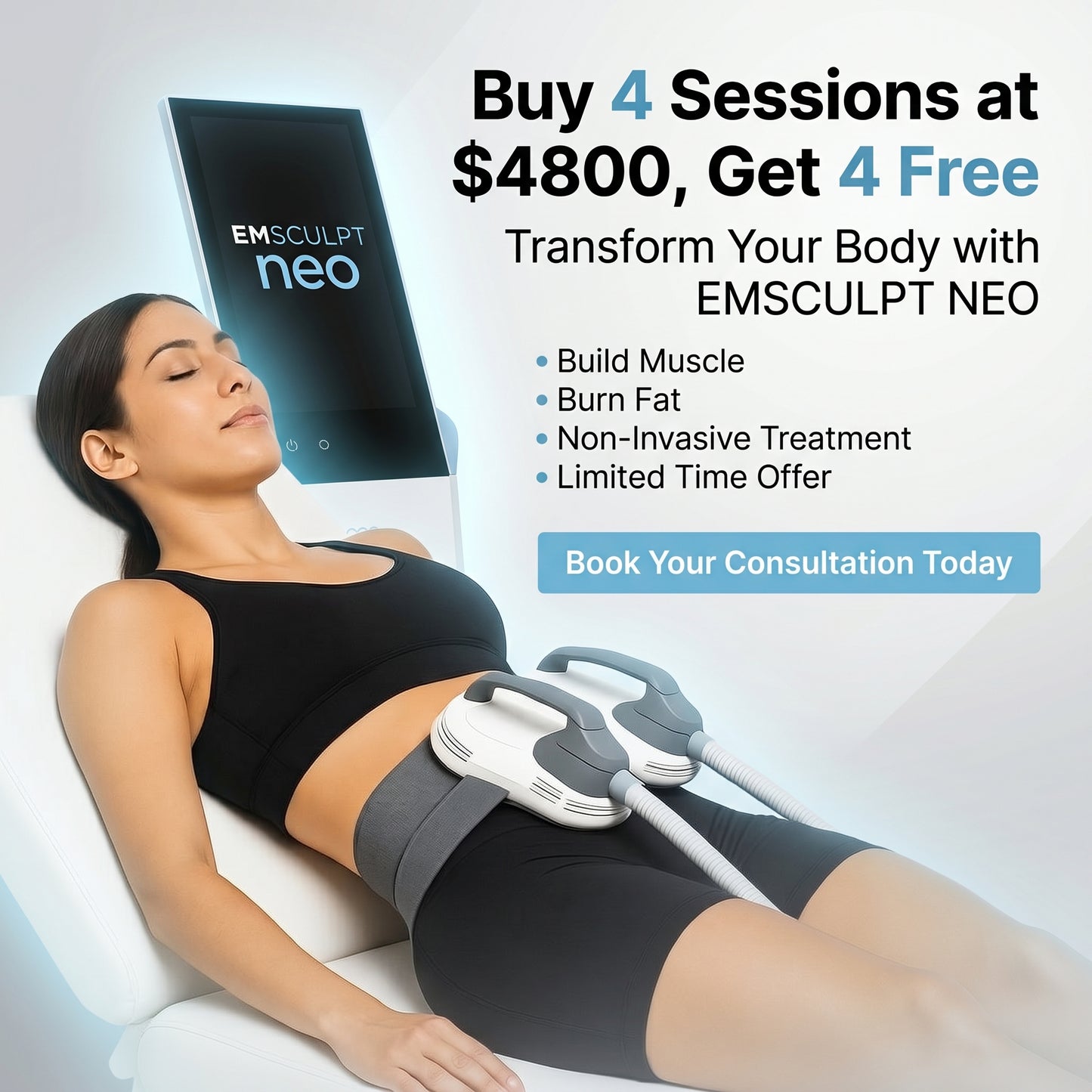 Emsculpt Neo - Buy 4 Sessions, Get 4 Free